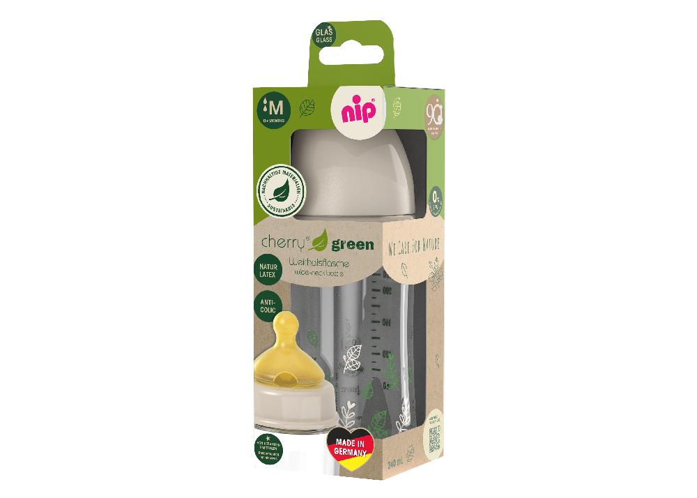 babymarkt Weithalsflasche cherry green Girl 240 ml aus Glas Im Verkauf