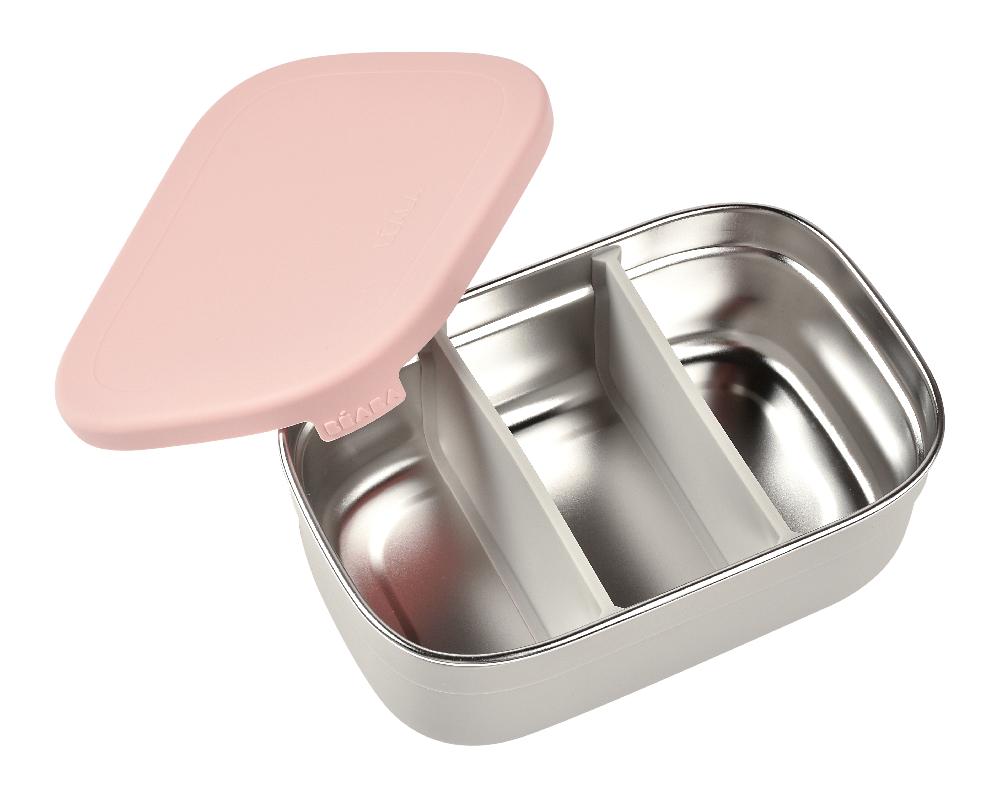 babymarkt Lunchbox aus Edelstahl - velvet grau/dusty rosa Neueste Mode