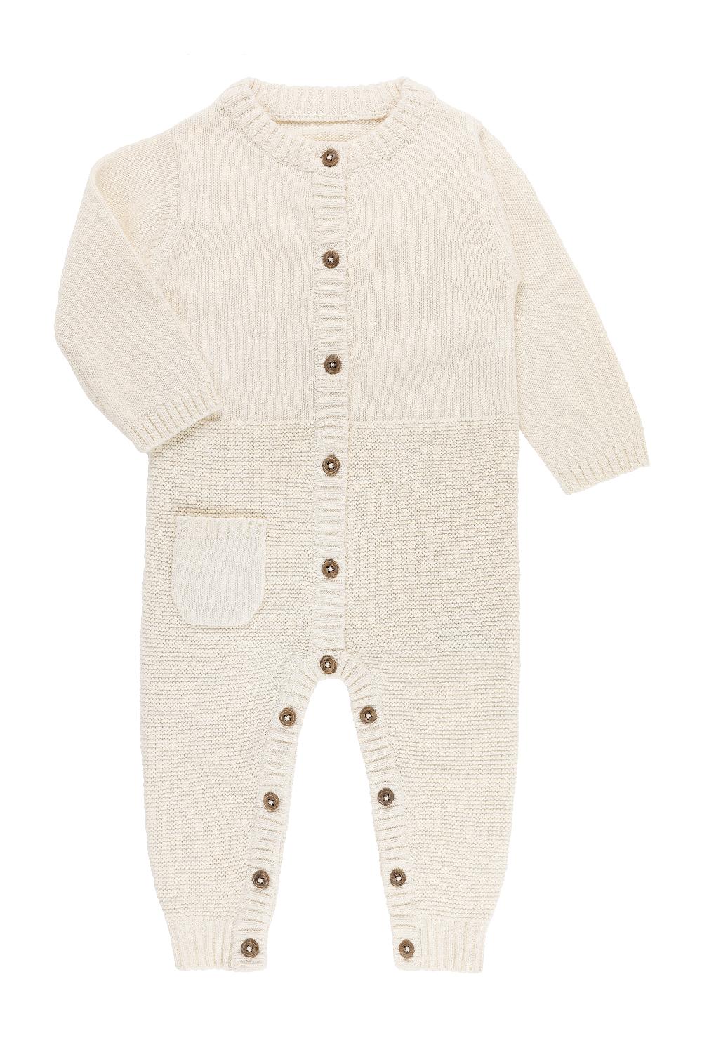 babymarkt Strickoverall strikka Grobstrick creme
