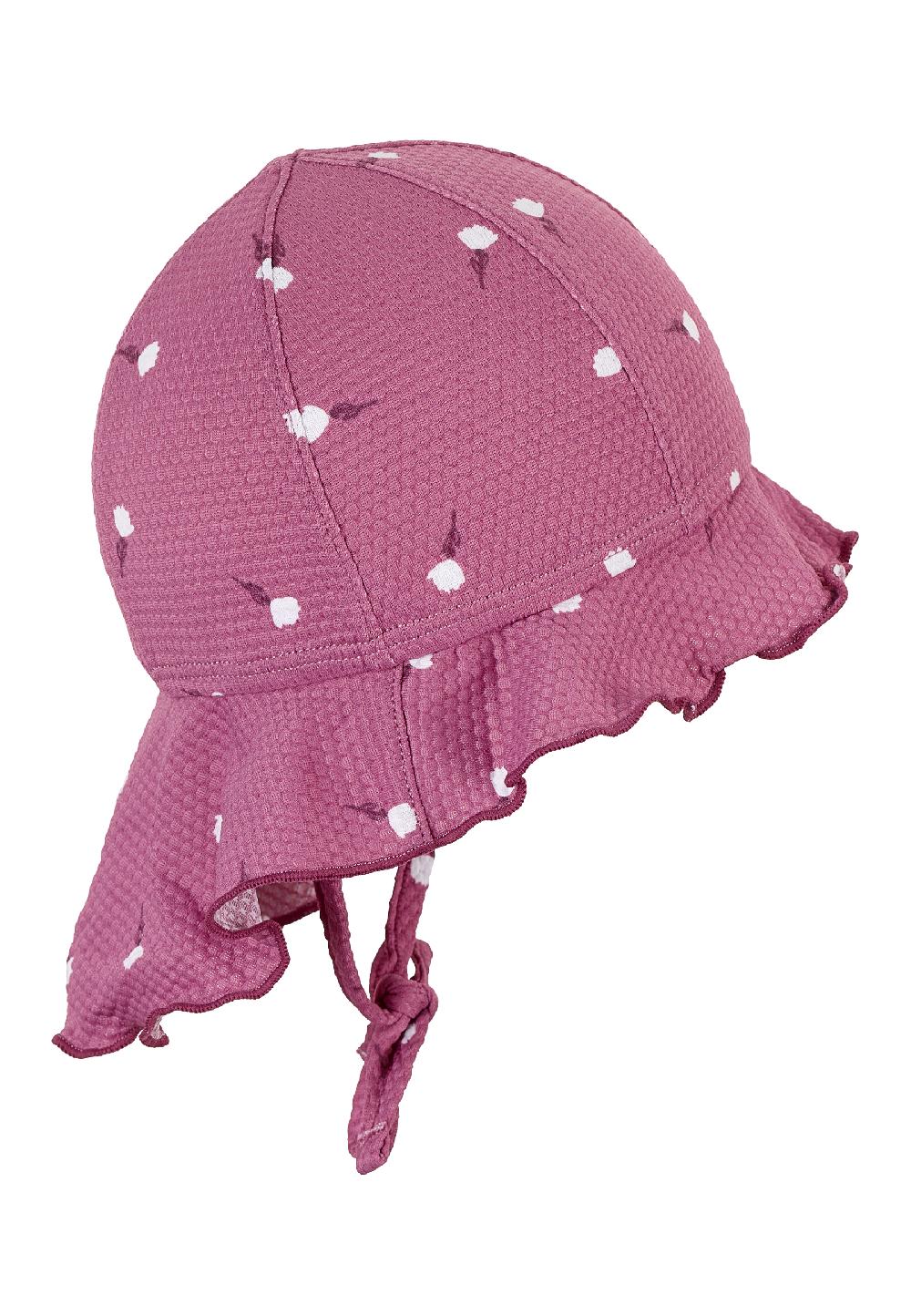 babymarkt Schirmmütze mit Nackenschutz Blumen purpur Nur noch ein Tag übrig