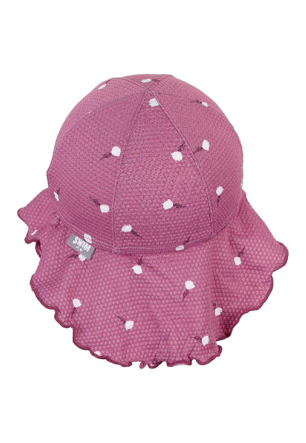 babymarkt Schirmmütze mit Nackenschutz Blumen purpur Nur noch ein Tag übrig