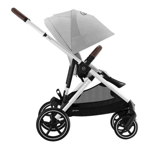 babywalz Cybex - GOLDKinderwagen Gazelle S silver / lava grey Sonderangebot der Fabrik