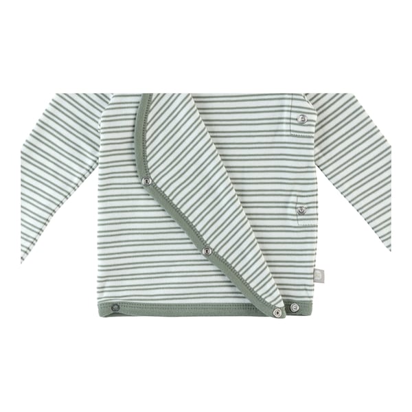 babywalz Bornino - Cute FoxWickelshirt langarm Ringel grün/offwhite Black Friday