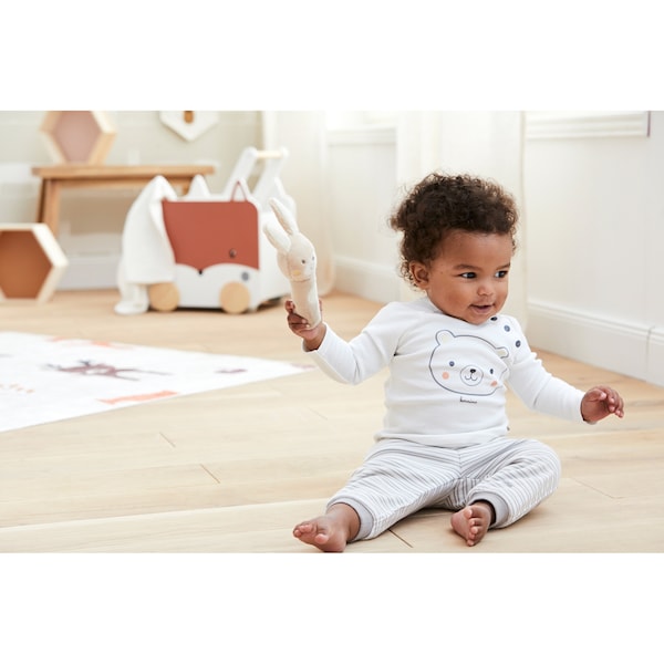 babywalz Bornino - Cute FoxRaglanshirt langarm Bär offwhite Osterangebot