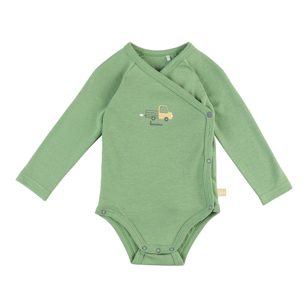 babywalz Bornino - Farm Life2er-Pack Wickelbodys langarm Traktor blau/grün/offwhite Vatertagsangebot