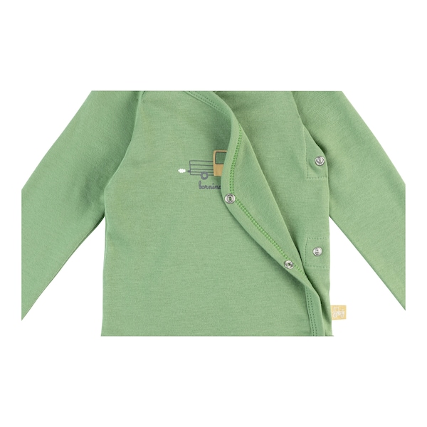 babywalz Bornino - Farm Life2er-Pack Wickelbodys langarm Traktor blau/grün/offwhite Vatertagsangebot
