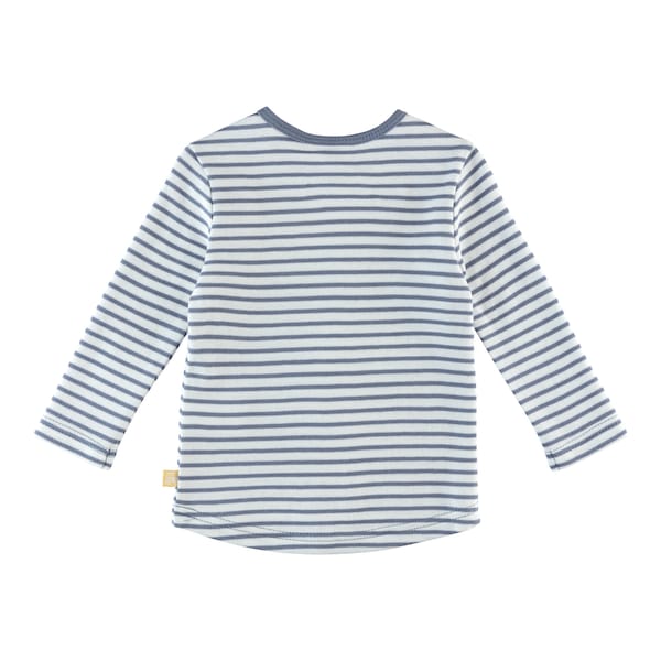 babywalz Bornino - Farm LifeShirt langarm Ringel Traktor blau/offwhite Top Angebot
