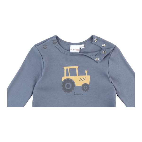 babywalz Bornino - Farm LifeShirt langarm Traktor blau Exklusive Angebote