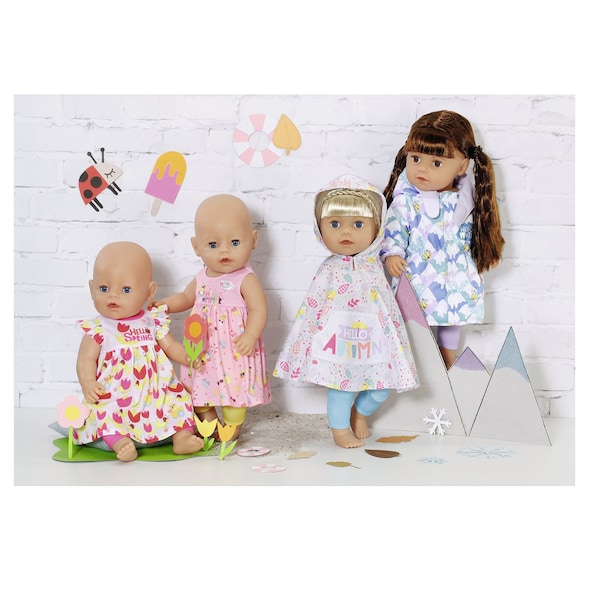 babywalz Zapf Creation - BABY BORNPuppen Outfit 4 Jahreszeiten Set 43cm Fabrikpreis