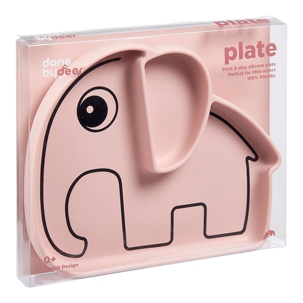 babywalz Done by DeerEsslernteller Silikon Elefant Elphee rosa Versandkostenfrei
