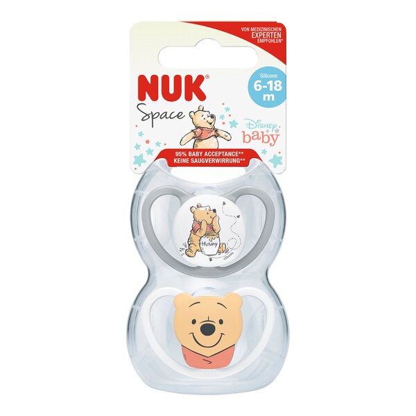 babywalz NUK - DISNEY WINNIE PUUH2er-Pack Schnuller Space 6-18M Flash Sale