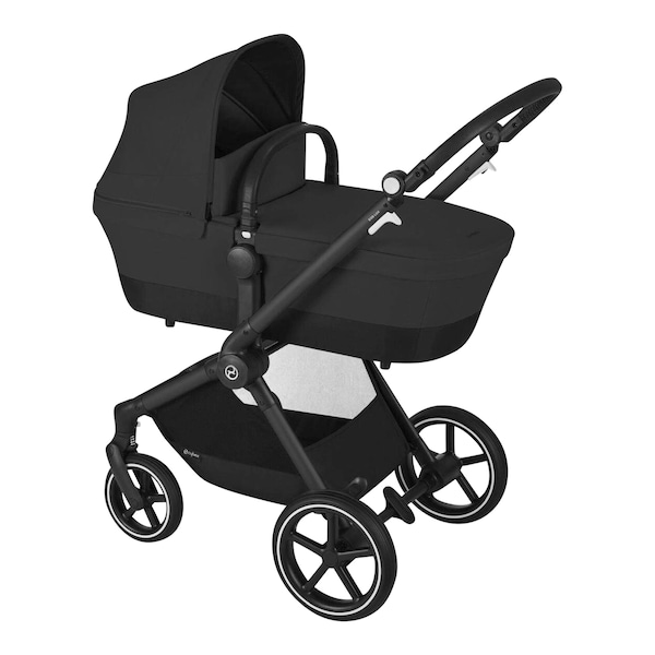 babywalz Cybex - GOLDKombikinderwagen Eos Lux Trio-Set inkl. Babyschale Aton B2 i-Size moon black / volcano black Kauf eins, bekomm eins gratis