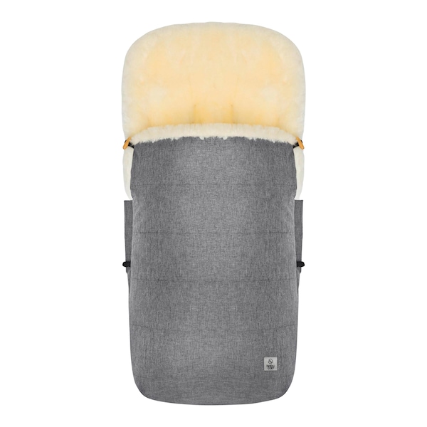babywalz babycabWinterfußsack Lammfell Lille für Kinderwagen Buggy hellgrau melange Fabrikladen