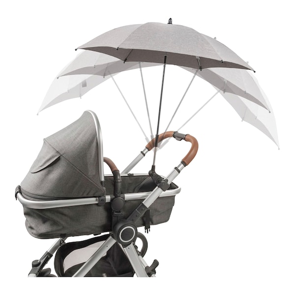 babywalz babycabUniversal Sonnenschirm für Kinderwagen grau melange zollfrei