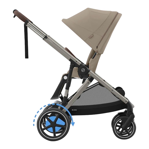 babywalz Cybex - GOLDKinderwagen e-Gazelle Almond beige Jubiläumsangebot