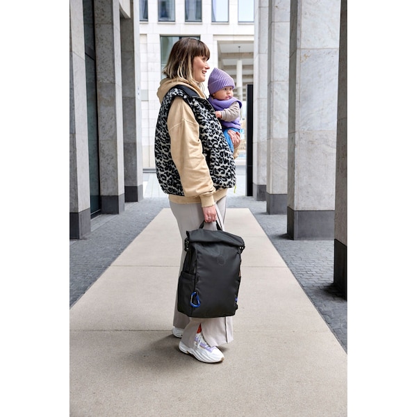 babywalz LässigWickelrucksack Rolltop schwarz Rabatt
