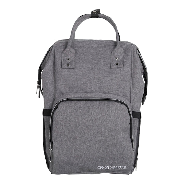 babywalz 2heartsWickelrucksack grau melange Valentinstagsangebot