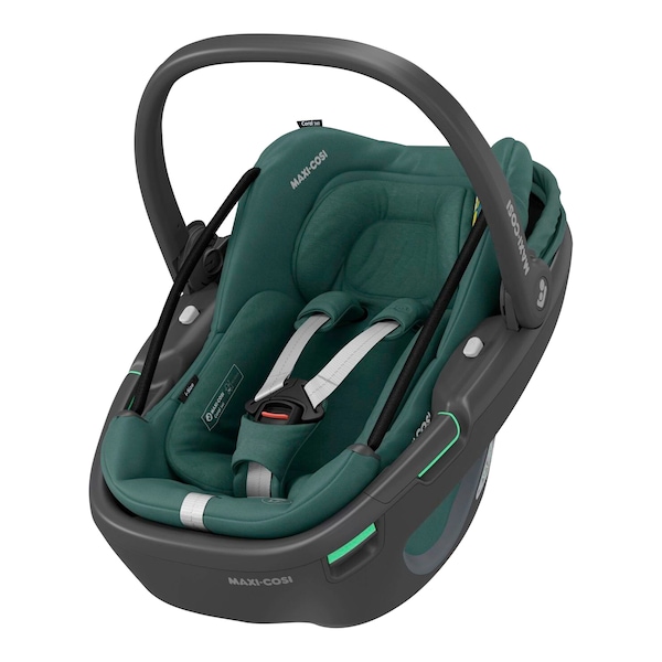babywalz Maxi-CosiBabyschale Coral 360 i-Size Bundle inkl. Isofix-Basis FamilyFix 360 essential green Wochenangebot