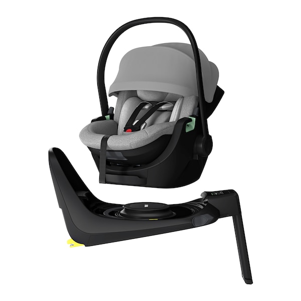 babywalz ThuleBabyschale Maple inkl. Isofix Basis Alfi light grey