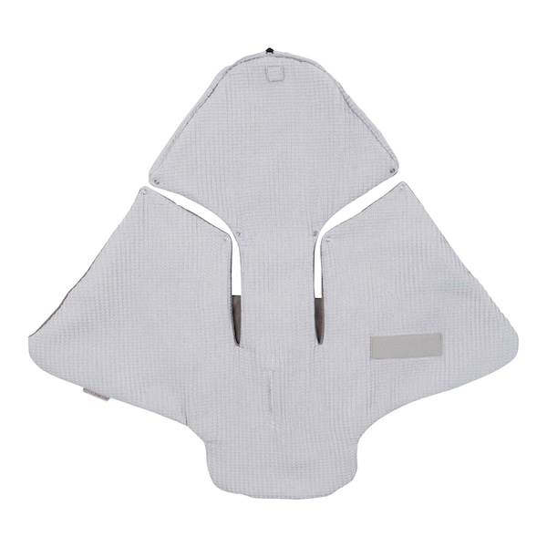 babywalz UllenboomEinschlagdecke Waffelpiqué uni wattiert 2.5 TOG grau Super Sparpreis