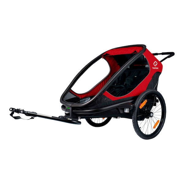 babywalz hamaxOutback Fahrradanhänger red / black Rabatt