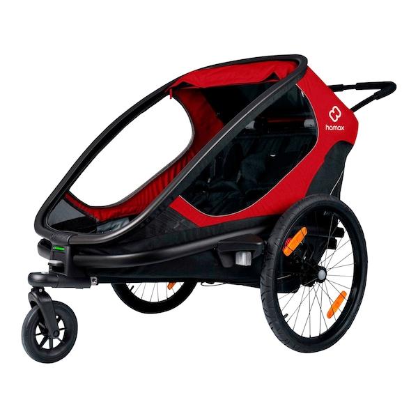 babywalz hamaxOutback Fahrradanhänger red / black Rabatt