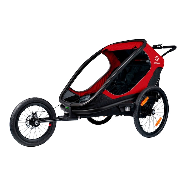 babywalz hamaxOutback Fahrradanhänger red / black Rabatt