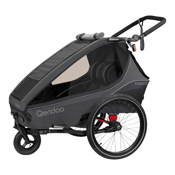babywalz QeridooFahrradanhänger Kidgoo 2 Steel Grey