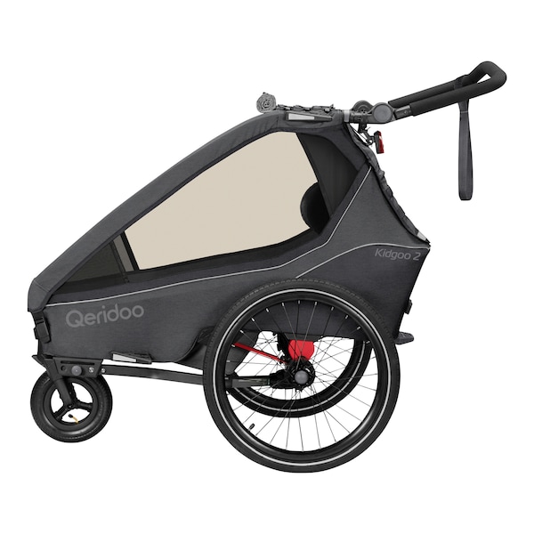 babywalz QeridooFahrradanhänger Kidgoo 2 Steel Grey Saisonschlussverkauf