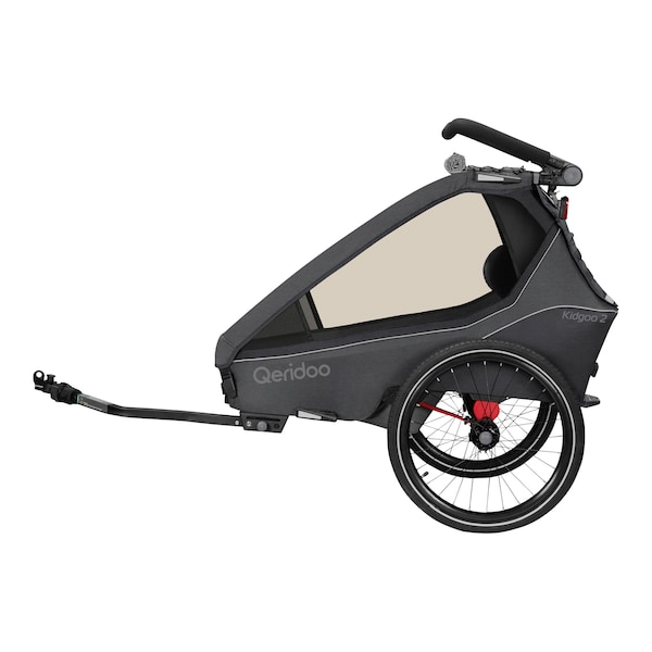 babywalz QeridooFahrradanhänger Kidgoo 2 Steel Grey Saisonschlussverkauf