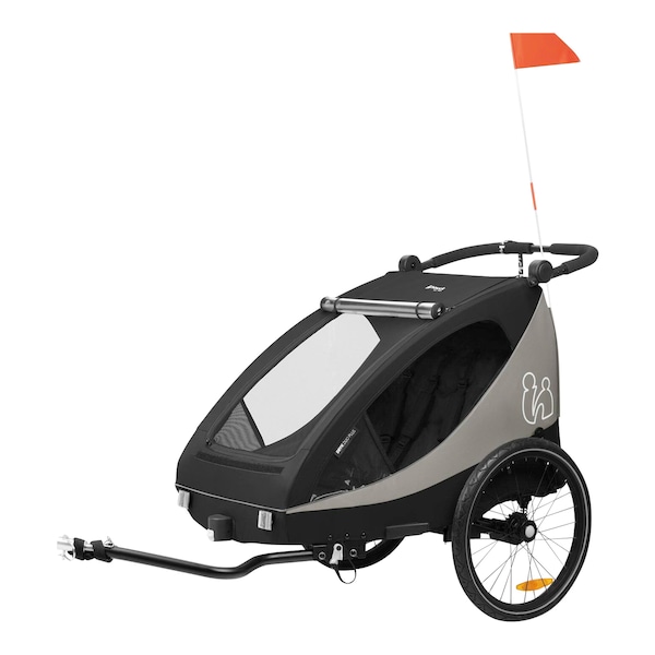 babywalz HauckFahrradanhänger Dryk Duo Plus Black