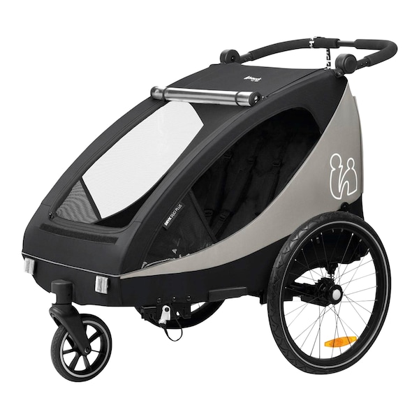 babywalz HauckFahrradanhänger Dryk Duo Plus Black Kauf eins, bekomm eins gratis
