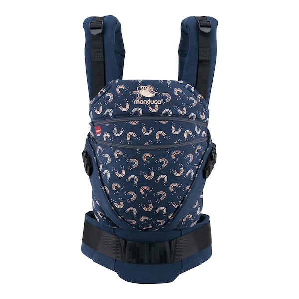 babywalz manduca® - XTBabytrage 3 Tragepositionen Limited Edition navy / print Im Verkauf