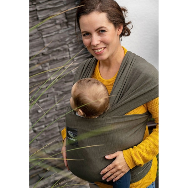 babywalz manduca® - SLINGBabytragetuch 510cm olive Muttertagsangebot