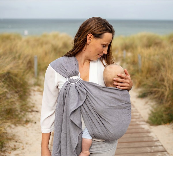 babywalz AMAZONASRing Sling Tragetuch grey Neueste Mode