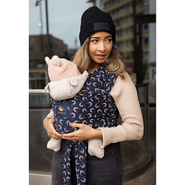 babywalz manduca® - SLINGBabytragetuch 510cm Limited Edition navy / print Exklusive Angebote