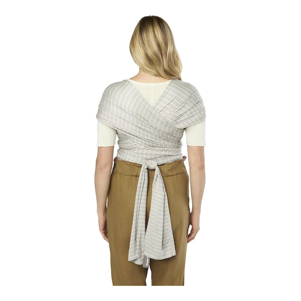 babywalz Ergobaby® - AURA WRAPTragetuch Strick 490 cm grey stripes Neuheiten