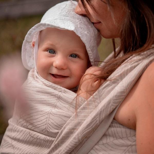 babywalz HOPPEDIZ®Babytragetuch Gewebtes Tragetuch kbA Grenada natur Tiefpreis