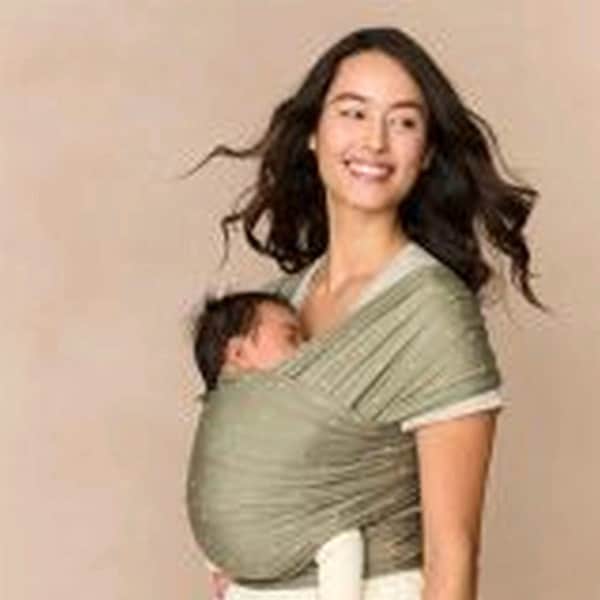 babywalz Ergobaby® - AURA WRAPTragetuch Strick olive diamonds Begrenzte Freigabe