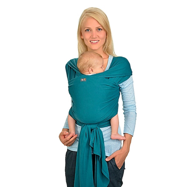 babywalz HOPPEDIZ®Babytragetuch Elastisches Tragetuch petrol Letzte 3 Tage
