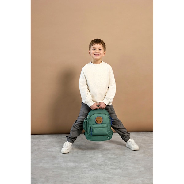 babywalz LässigKindergartenrucksack Mini Backpack Little Gang dunkelgrün im Angebot