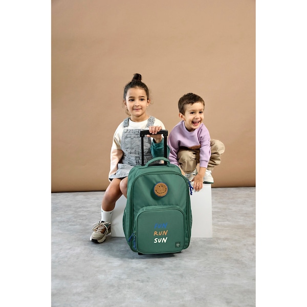 babywalz LässigKindertrolley Little Gang dunkelgrün Blitzverkäufe
