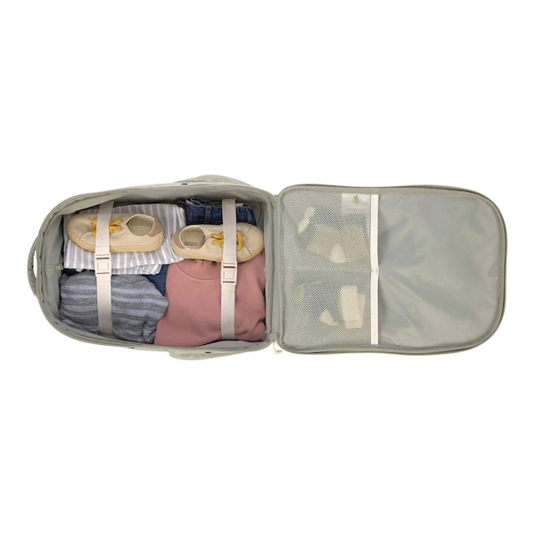babywalz LässigKindertrolley Happy Prints olive Limitierter Zeitrabatt