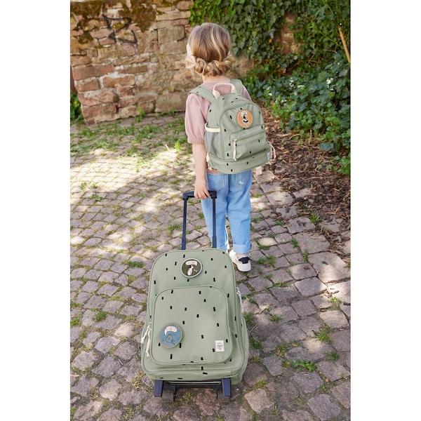 babywalz LässigKindertrolley Happy Prints olive Limitierter Zeitrabatt