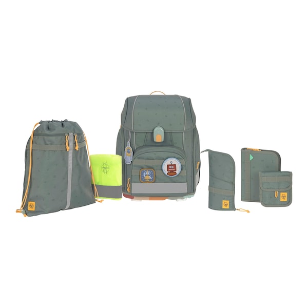 babywalz LässigSchulranzen-Set Boxy Unique 7-tlg. Letters green Fabrikpreis