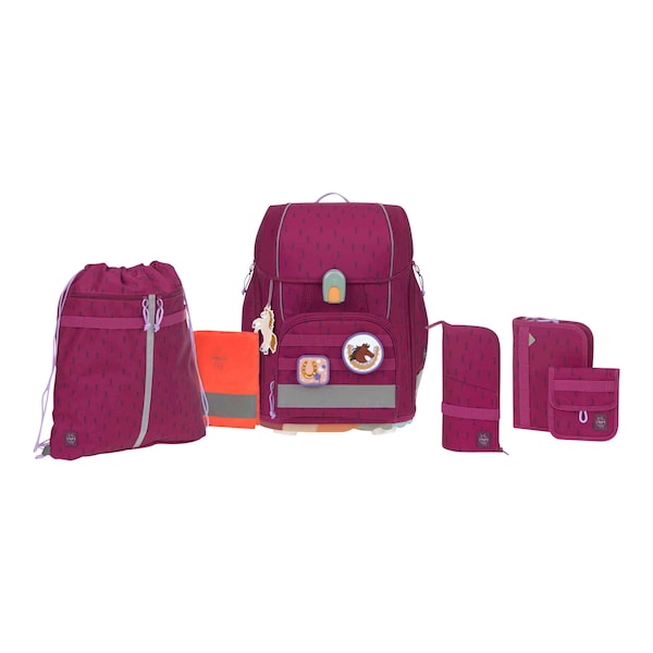 babywalz LässigSchulranzen-Set Boxy Unique 7-tlg. Speckles berry Sonderangebot