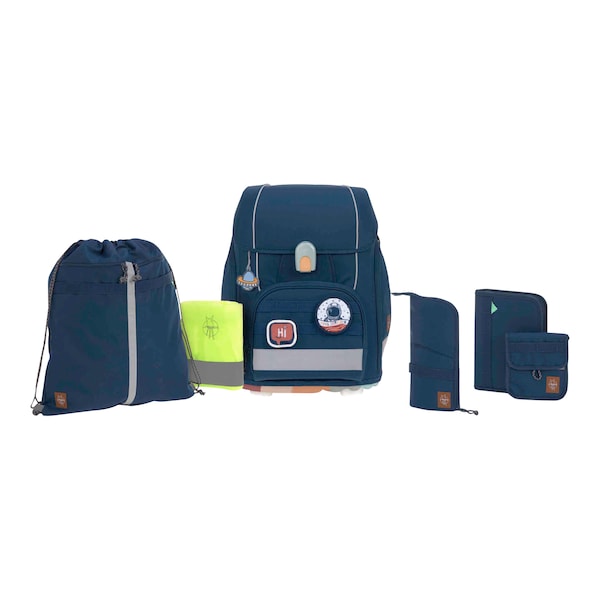 babywalz LässigSchulranzen-Set Boxy Unique 7-tlg. navy Rabatt