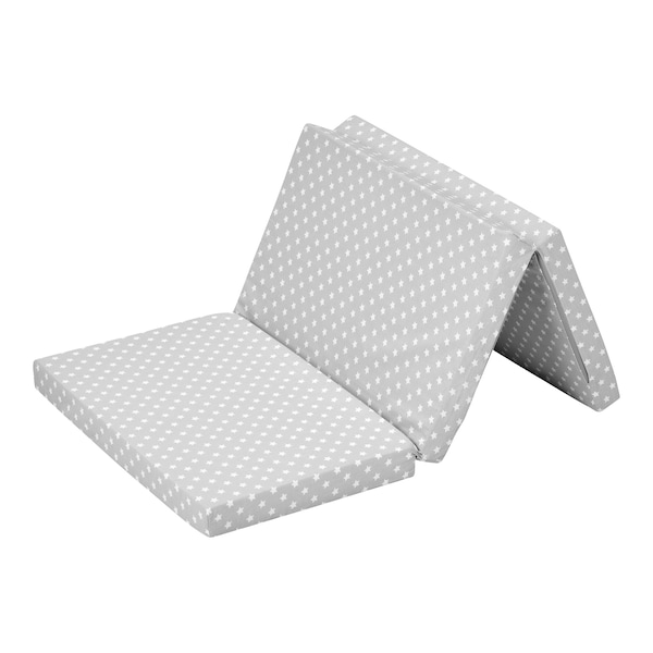 babywalz AlviMatratze für Reisebett 60x120 cm grau / kleiner Stern Große Rabatte