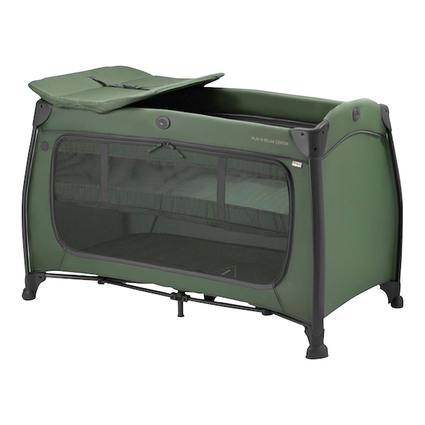 babywalz HauckReisebett Play n Relax Center Dark Green