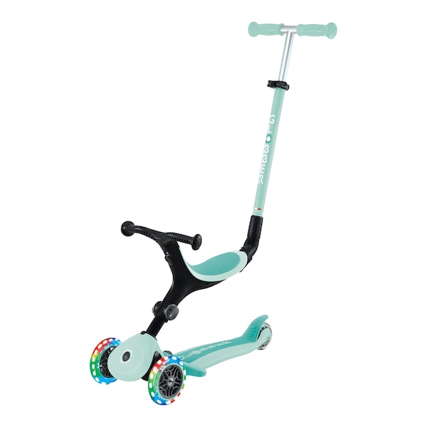 babywalz GlobberScooter 3in1 Go-Up active mit Leuchtrollen mint Clearance-Verkauf